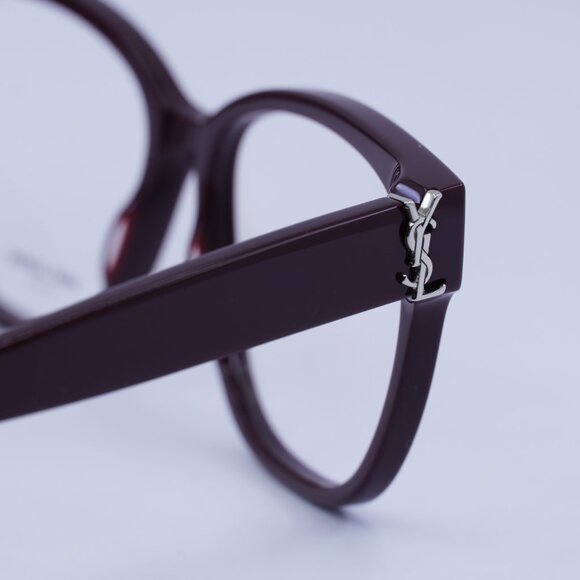 🕶️ New Saint Laurent SLM33 006 Eyeglasses - Burgundy Frame 53mm - Picture 11 of 12
